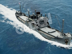 C4D海军舰艇军舰舰船-美国N3SA1型运输船小型商船模型 N3SA1 Small Merchant 3d Model