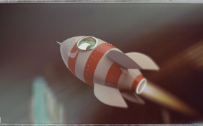 卡通火箭C4D模型 Cartoon rocket