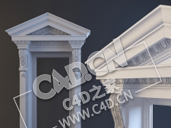 C4D欧式门洞门口造型象鼻装饰模型_35 portal