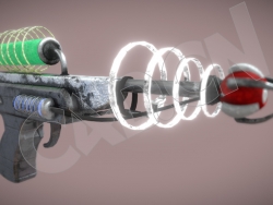 科幻武器激光枪C4D模型