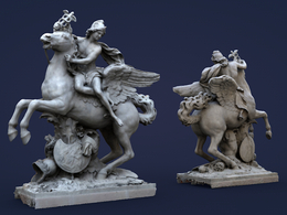 法国卢浮宫博物馆飞马雕塑 mercure monte sur pegase louvre museum