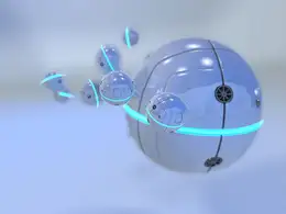 C4D科幻机器圆球动画工程文件 robotic sphere