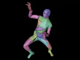 C4D破碎的人物舞动动画工程文件