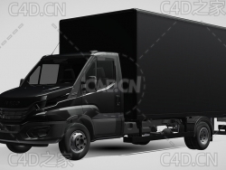 依维柯货车运输车封闭式运输车辆2022款C4D汽车模型下载