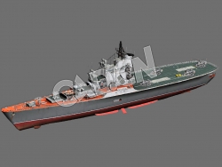 C4D海军舰艇军舰舰船-苏联莫斯科级反潜航空母舰模型 MOSKVA ASW cruisers 3d Model