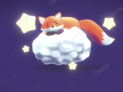 爬在云朵上的狐狸 floating-fox