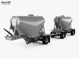 Beall 550干散货双拖车车厢模型 Beall 550 Dry Bulk Double Trailer 2016