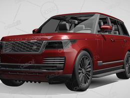 路虎揽胜越野车2018款C4D汽车模型下载