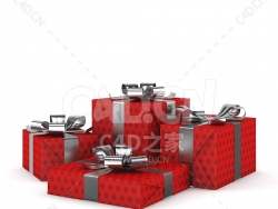 红色圣诞礼物盒彩结礼盒 CHRISTMAS PRESENTS 1
