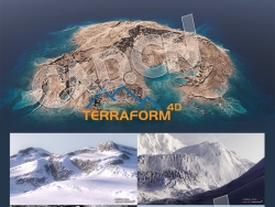 C4D三维地形地貌山峰风景景观生成器中文汉化版插件Terraform4D v1.1.1 for C4D S24
