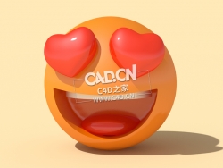 三维立体表情爱意表情 love-emoji-3d