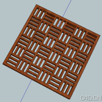 SU仿古 木窗格 Wood pane