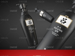 Cinema 4D洗发水产品包装渲染模型