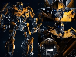 C4D OCTANE大黄蜂变形金刚机器人模型