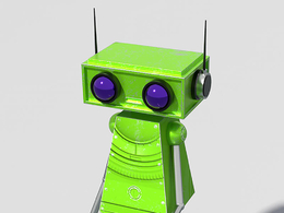 绿色机器人C4D模型 Cinema 4D 3D Model Robot（Redshift）