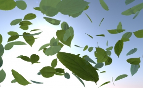 满天飘落的树叶C4D工程 Leaf