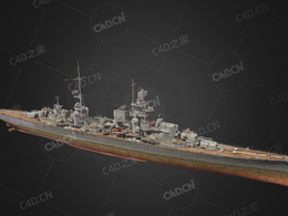 德国海军欧根亲王号重巡洋舰C4D模型下载Prinz Eugen 3d model
