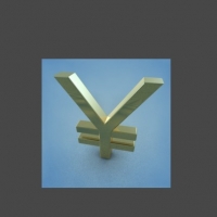 钱币符号C4D模型 Japanese Yen