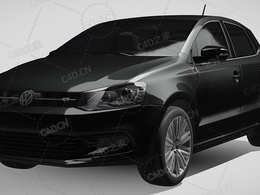 大众polo-blue-gt家用汽车轿车2014款C4D汽车模型下载