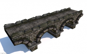 石桥C4D模型 Stone Bridge 3d model