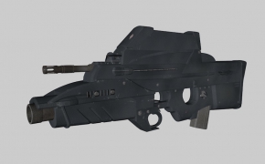 武器模型：突击步枪C4D模型 FS2000-Bullpup