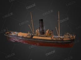 法国海盗歌利亚号老人星级战列舰C4D模型下载Goliath 3d model