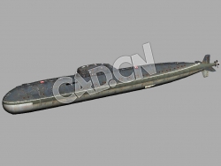 C4D苏联C级核潜艇-查理1号巡航导弹核潜艇模型 Charlie 1 3d Model