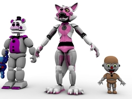 6种卡通动物机器人形象C4D模型 cosas de sister