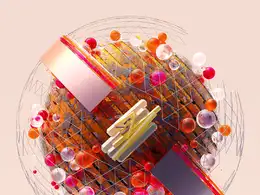 C4D实用工程第78季：圆球弹力跳动动画C4D工程文件 c4d project