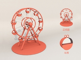 卡通摩天轮C4D模型 Ferris wheel