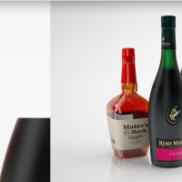 红酒、洋酒C4D模型 Wine 3D model