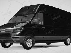 德国曼封闭式商务面包车商务车2017款C4D汽车模型下载