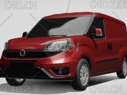 菲亚特汽车封闭式货车面包车2015款C4D汽车模型下载