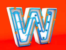 C4D灯管创意文字工程 Abstract Typography Text