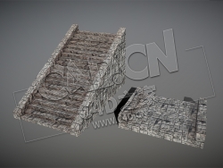 C4D石头台阶石梯模型 stairs
