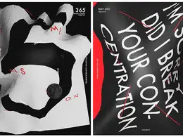 C4D+PS制作抽像印刷海报教程 make an Abstract Typographic Poster