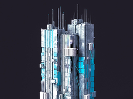 未来科幻赛博朋克高层建筑future architecture-28