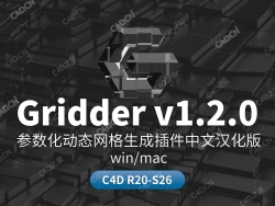 C4D参数化动态网格生成中文汉化插件Gridder v1.2.0 For Cinema 4D R20-S26