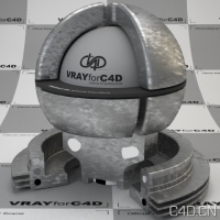 vray for c4d材质：Metall Galvanized 001