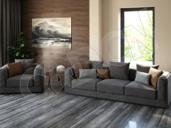 C4D客厅单人沙发三人布艺沙发模型 sofa 3d model