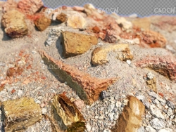 建筑废墟砖石碎石块C4D模型 Ruins 3d model