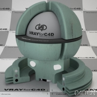 vray for c4d材质：Copper green weathered 001