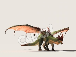 C4D变异魔龙翼龙模型（包含骨骼绑定未包含动画) Mashit_A01_SK 3D Model