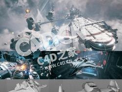 96套C4D科幻宇宙飞船战船太空陨石场景模型 EVERSPACE