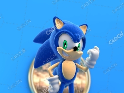 蓝色刺猬索尼克主人公卡通IP角色模型Sonic The Hedgehog