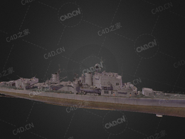瑞典海军东约特兰导弹驱逐舰C4D模型下载Ostergotland 3d model