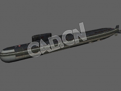 C4D杨基级战略核潜艇模型 Yankee-class submarine 3d Model