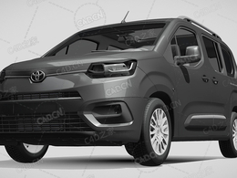 丰田proace-city封闭车厢货车运输车面包车2021款C4D汽车模型下载