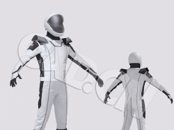 C4D宇航员航天服太空服模型 Space Suit