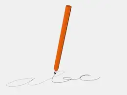 C4D铅笔签名写字动画工程文件 scene crayon